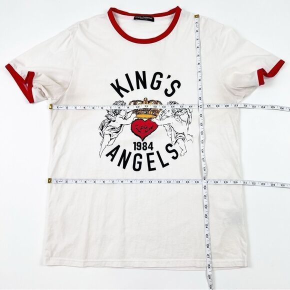 Dolce & Gabbana Gorgeous Kings Angels Print Cotton T-shirt - Picture 13 of 13